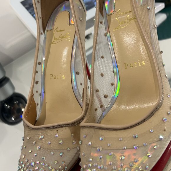 CHRISTIAN LOUBOUTIN FOLLIES STRASS SIZE 38 - Picture 2 of 7